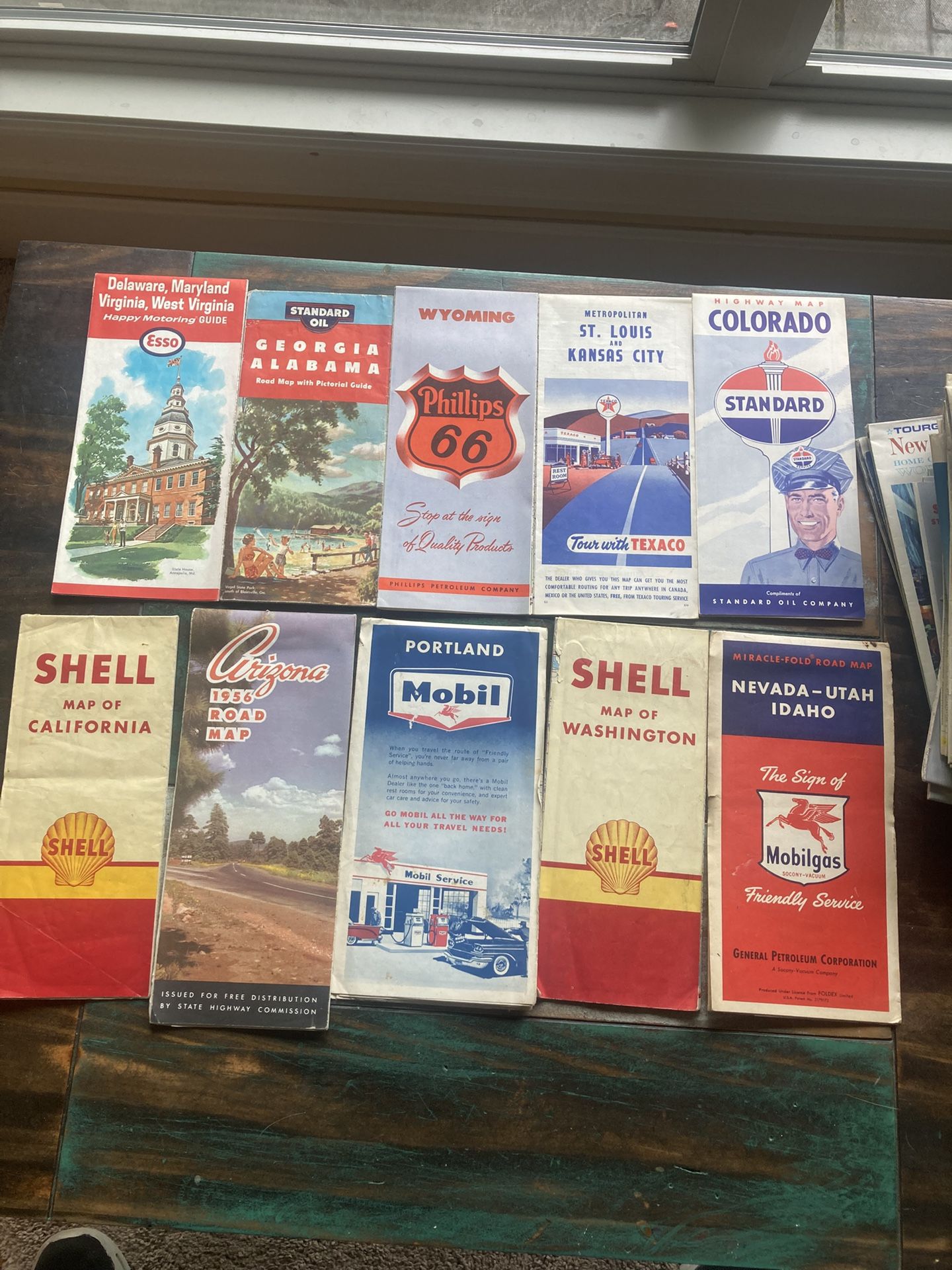 Vintage Gas Station Maps (each)