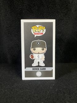 Raiders Derek Carr White Jersey and Silver number Funko Pop for Sale in  Fontana, CA - OfferUp