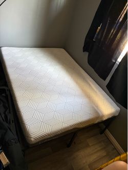Full Size Bed And Foldable Steel Frame