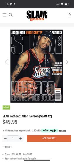 Allen Iverson Slam Magazine Cover FatHead 