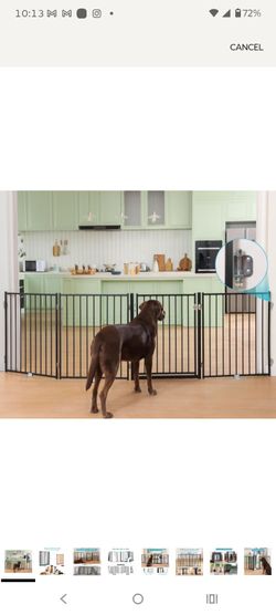 Extra Wide Freestanding Metal Pet Gate
