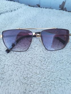 Versace women's gold tone Aviator sunglasses