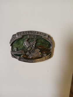50th anniversary Pearl Harbor belt buckle