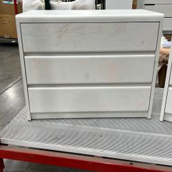 Dressers - White - Three drawer