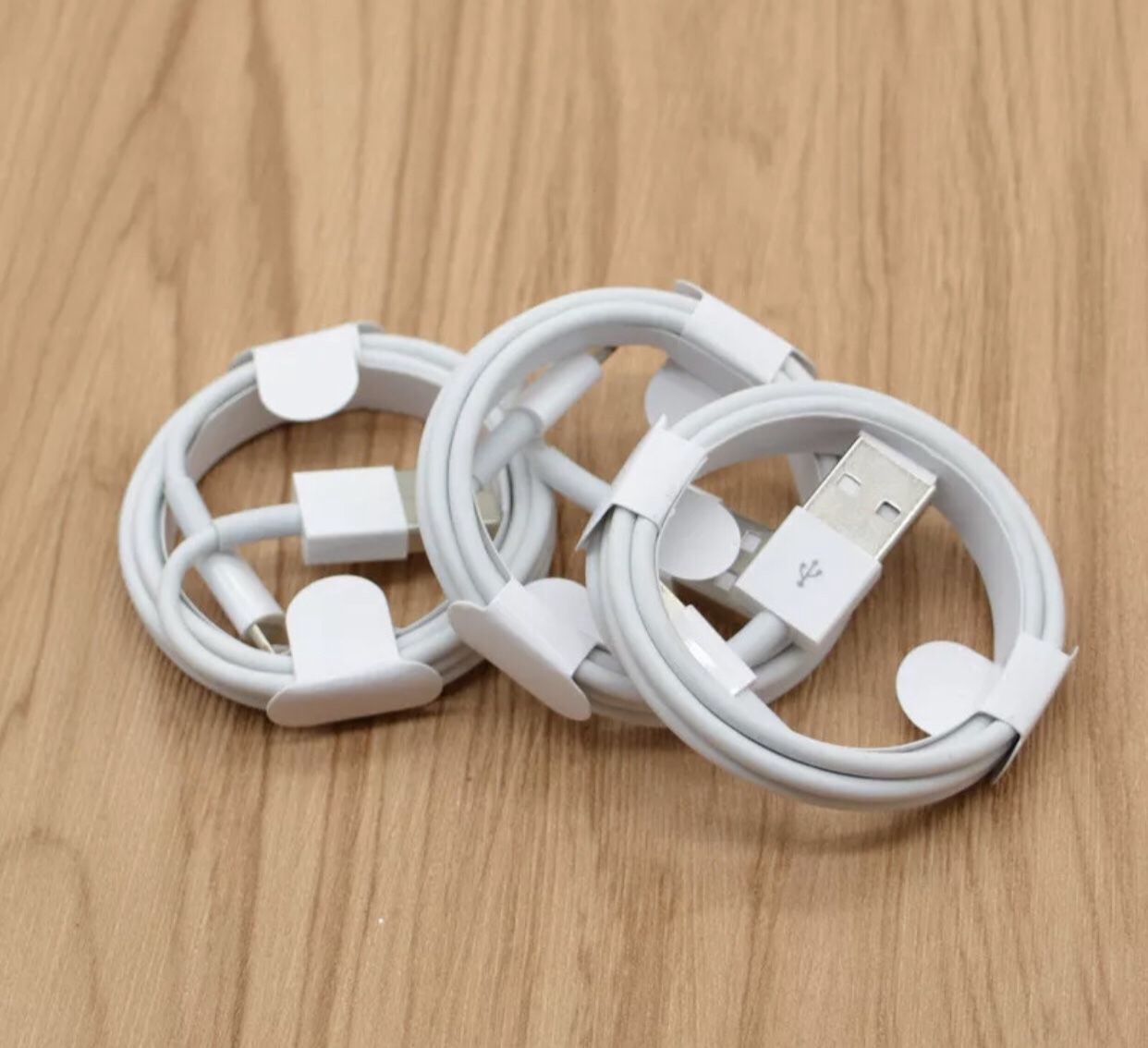 3 Charger Cables Cords For iPhone 5 6 7 8 X 11 12 13 14 Pro Max - charging cables 3 FT Long Chargers