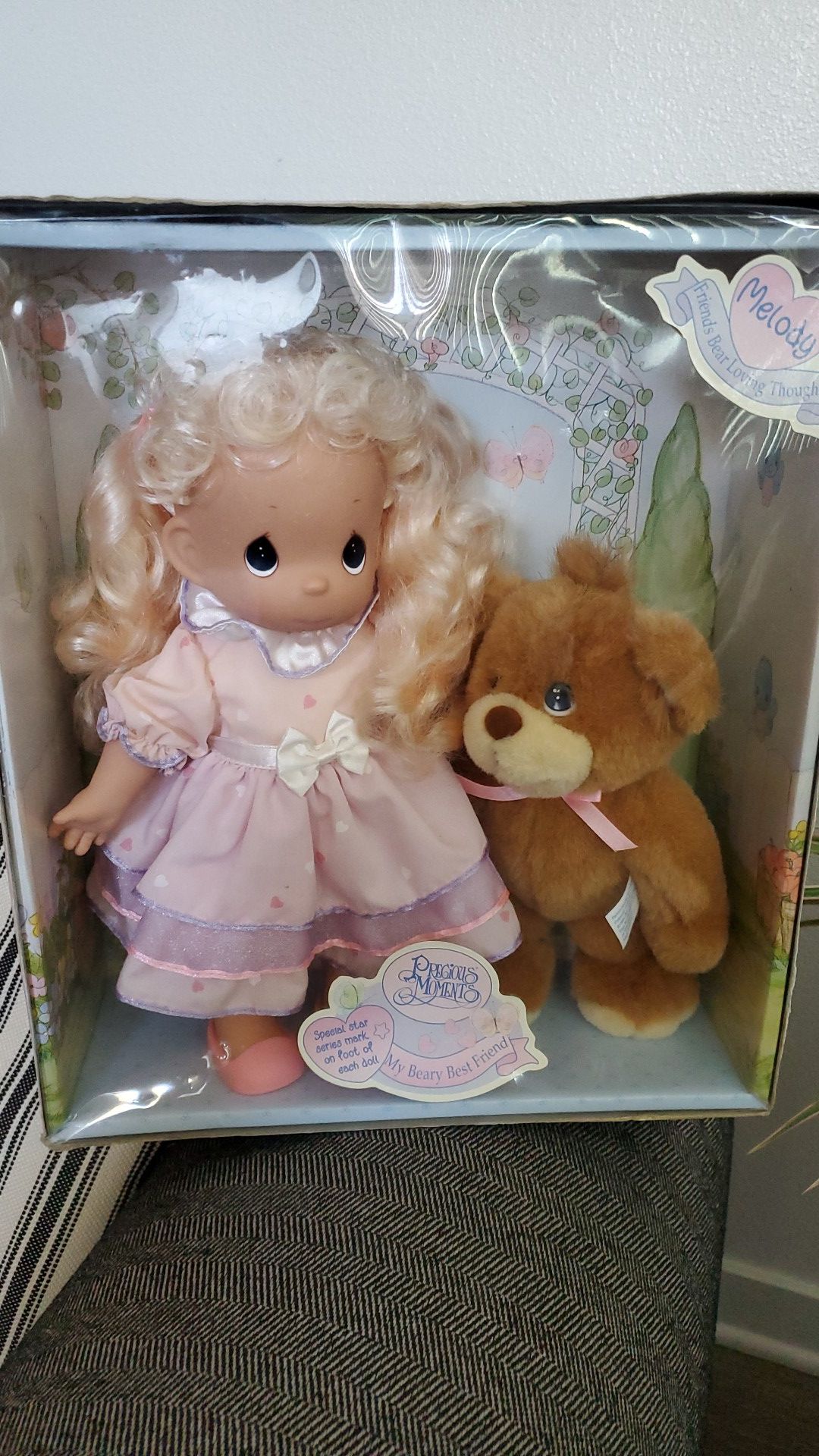 Precious Moments Vintage - My Beary Best Friend Keepsake Doll with Teddy Bear