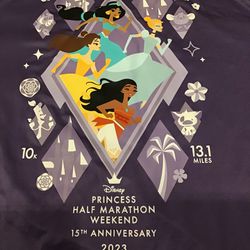 Disney Princess Half Marathon Weekend 15th Anniversary 2023 Woman Shirt 2xl