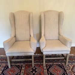 Restoration Hardware Belfort Wingback Chairs