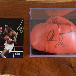 Sugar Ray Leonard &Thomas “Tommy” Hearns Sports Memorabilia 