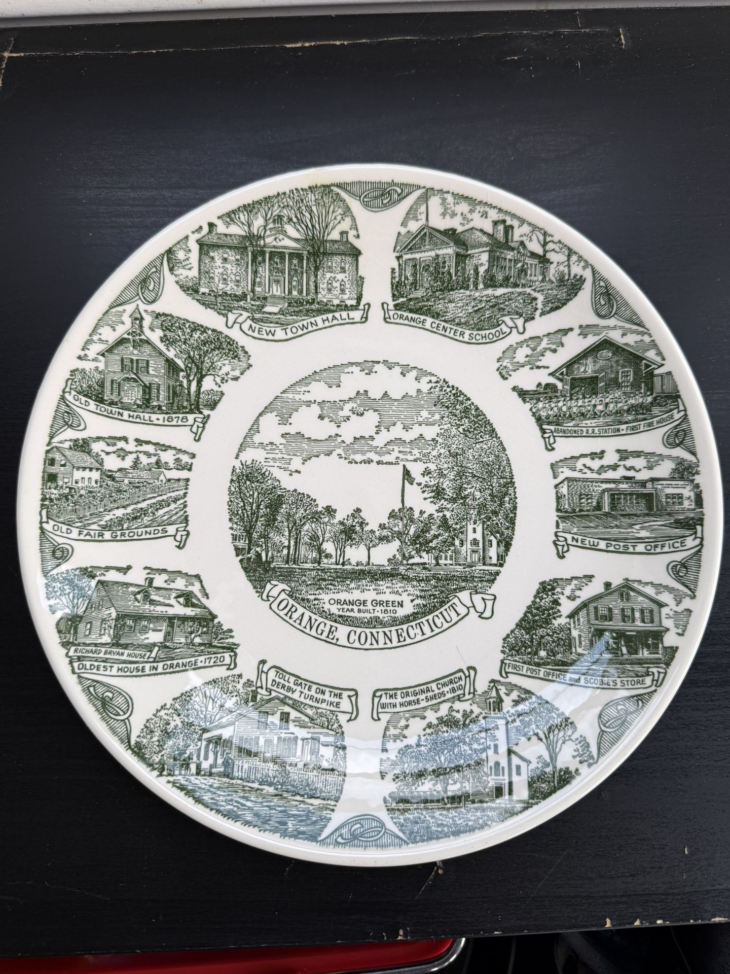(6) 1972 Orange Connecticut Commemorative Plates – 150th Anniversary