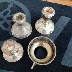 Sterling Silver Weighted Candle Holders