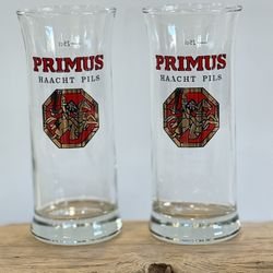 Set of 2 ~ Belgian Primus Haacht Pils 0.25 cl Beer Glass