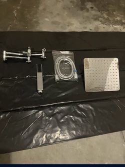 G Promise All Metal Dual Square Shower Head Combo 10”
