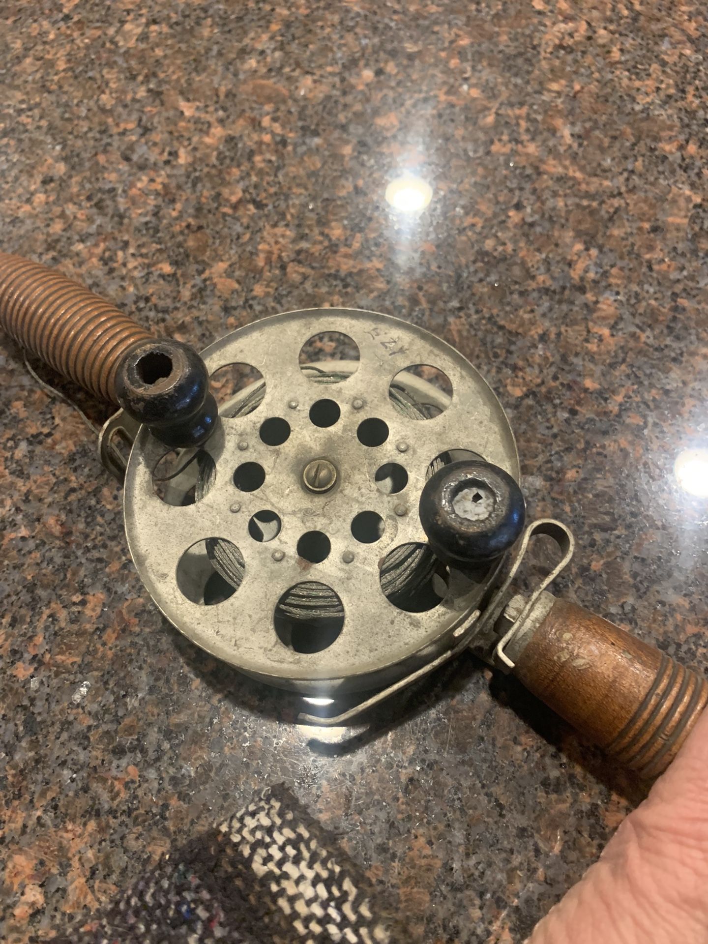 Pre max Steel Fishing Rod Probably For Ice Fishing With Steel Braided Line Antique