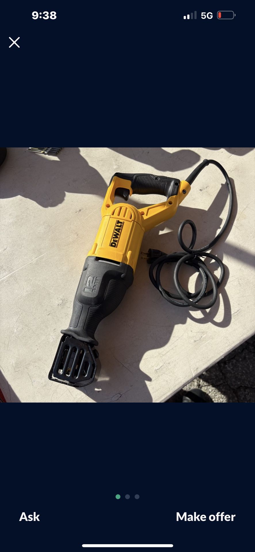 Dewalt Saw 12 Amp