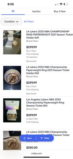 2010 LAKERS NBA CHAMPIONSHIP RING PAPERWEIGHT🏆RARE SEASON TICKET HOLDERS  ONLY