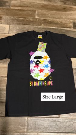 BAPE Black T-Shirt Star - Size L - New