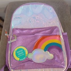 Wonder Nation 16" Foil Rainbow Backpack