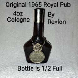 Original 1965 Royal Pub 4oz Cologne By Revlon (1/2 Full)