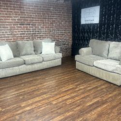 Delivery Available Gray couch/ sofa and loveseat
