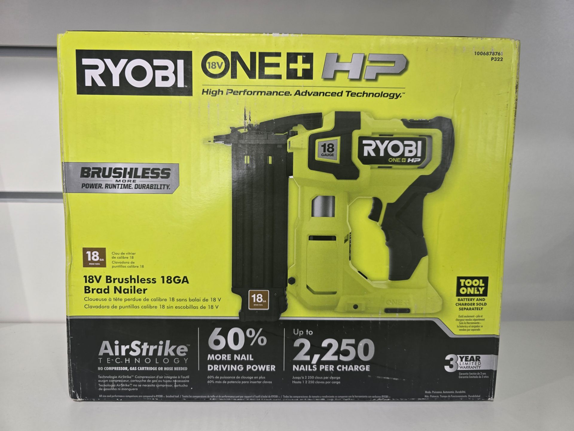 RYOBI 18GA Brad Nailer