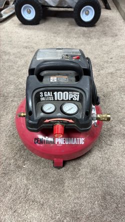 Central Pneumatic 3 Gallon Oilless Air Compressor