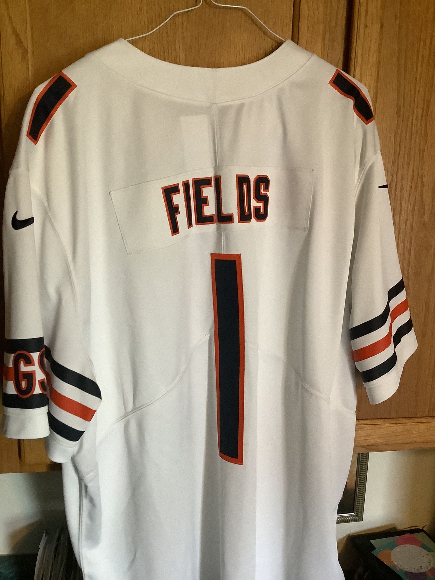 Nike NFL Onfield Chicago Bears Justin Fields #1 Jersey Adult 3XL White Stitched mint condition
