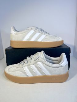 Adidas Barreda Grey White Gum Mens’ Suede Sneakers