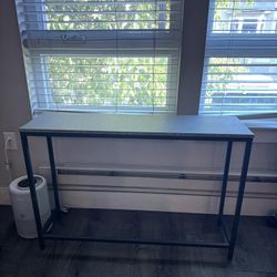 Gray And Black Entrance Table From Wayfair 