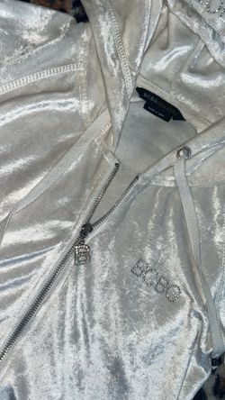 BCBG short-sleeve velour hoodie