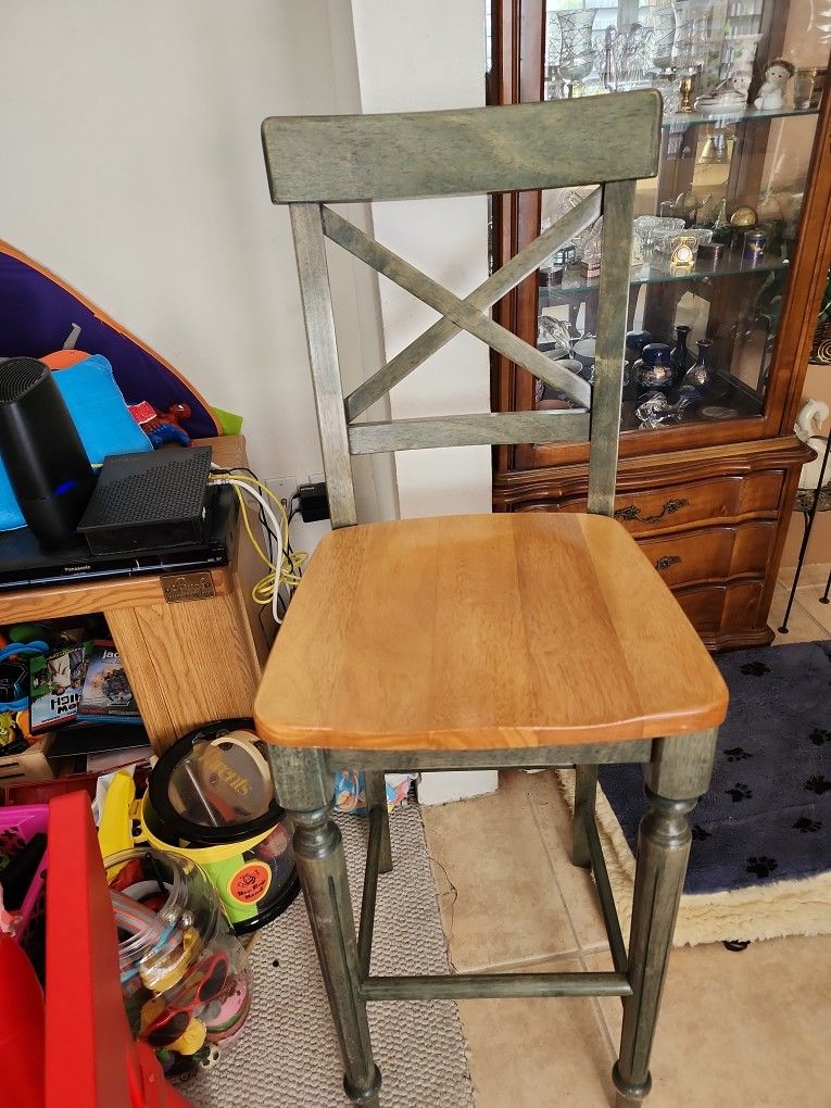 Tall Wood Stool