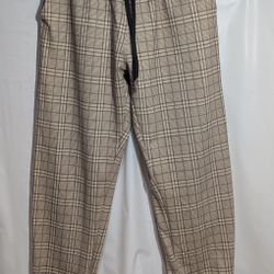 Forever 21, Men,  size S, thick, plaid pants.elastic waistband.