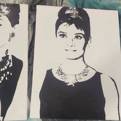 3 sepatate Canvas Pictures Black and White