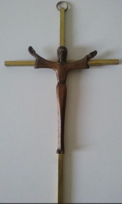 Traditional Brass Catholic Christian Jesus Cross Corpus Crucifix Resurrection Easter