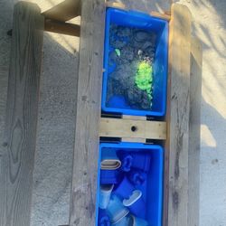 3-in-1 Kids Sand & Water Table Outdoor Wood Picnic Table