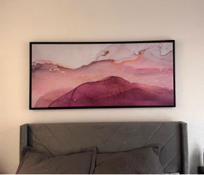 Gorgeous framed abstract art on LARGE canvas