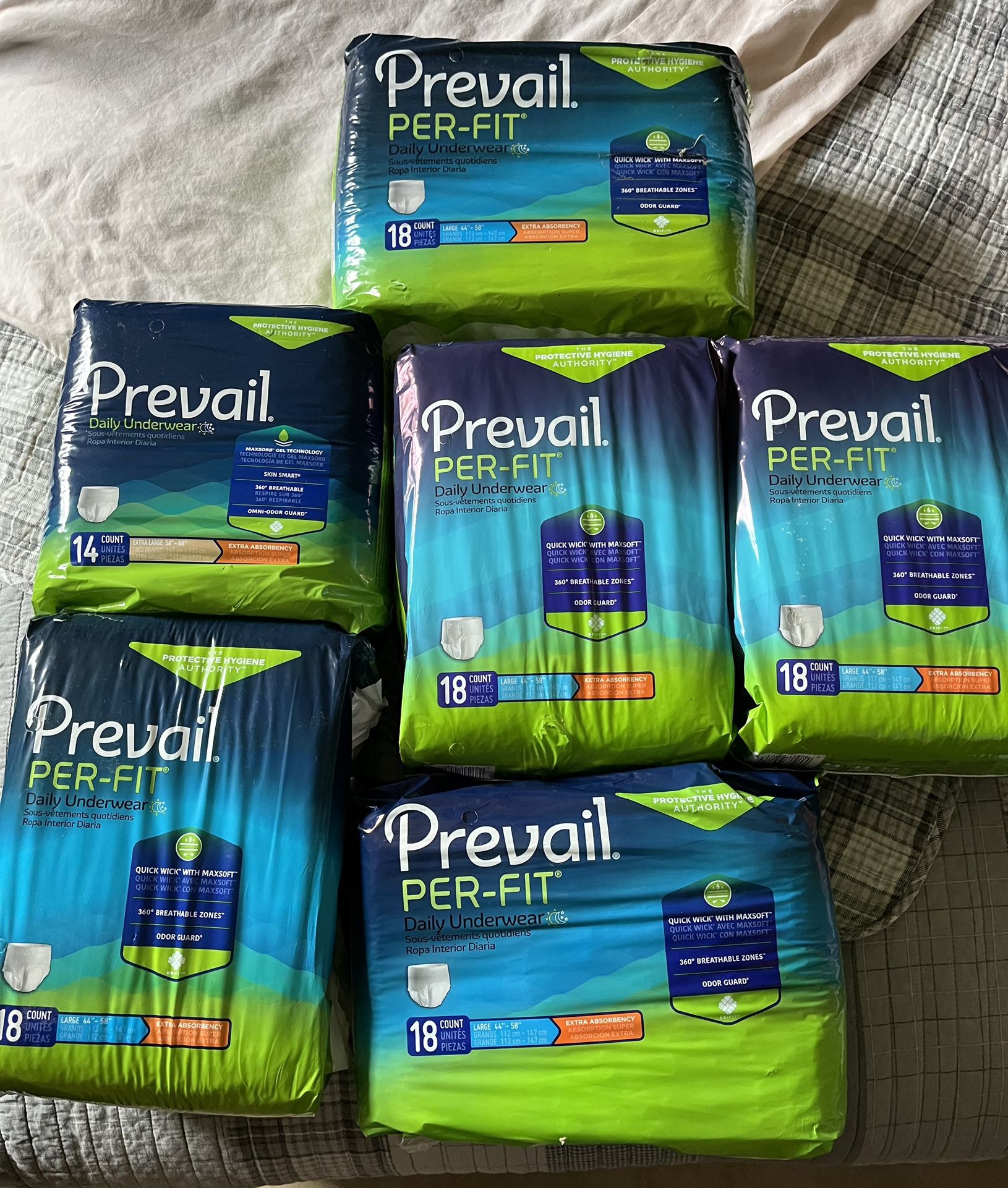 Prevail Adult Daily Underwear  Size Large