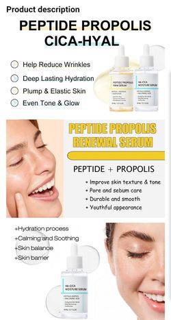 New Peptide Propolis Renewal Serum and Cica-Hyal Hydrating Serum Set