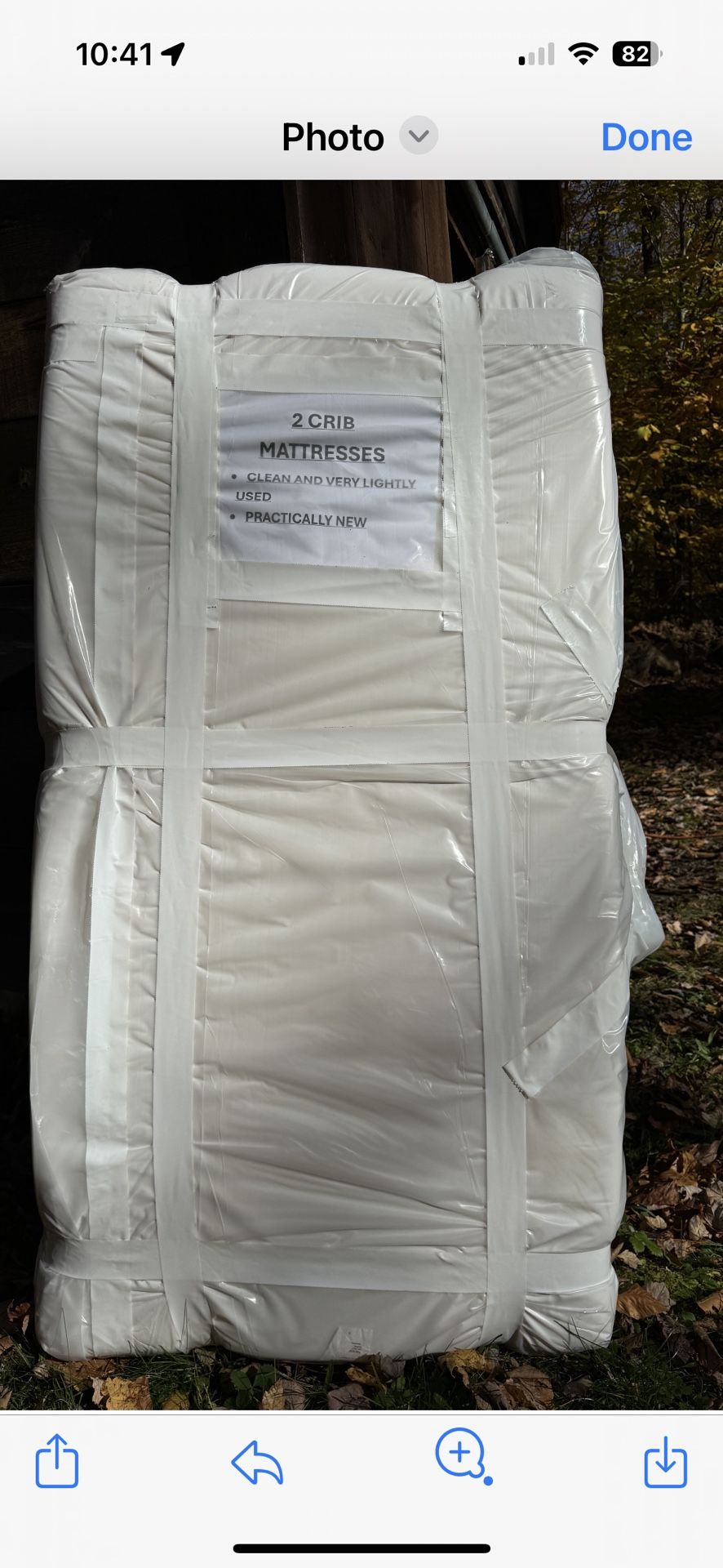 FREE 2 Crib mattresses - Camp seasonal use x 1 Year