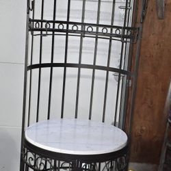 Wrought Iron And Granite Wine Rack Storage