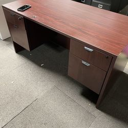 Desk With Double Pedestal