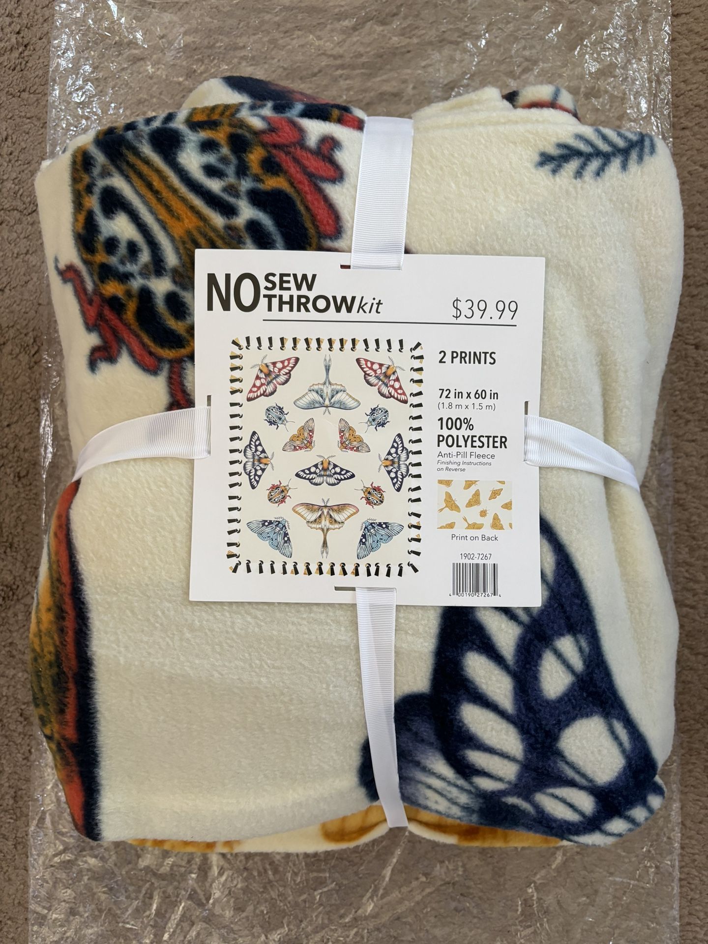 No Sew Throw Kit (Butterfly Design)