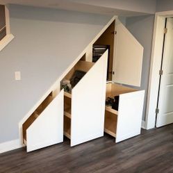 Under the stairs organizer