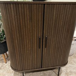 Iris 2-Door Accent Cabinet (Color-Smoked Oak) Already Assembled!