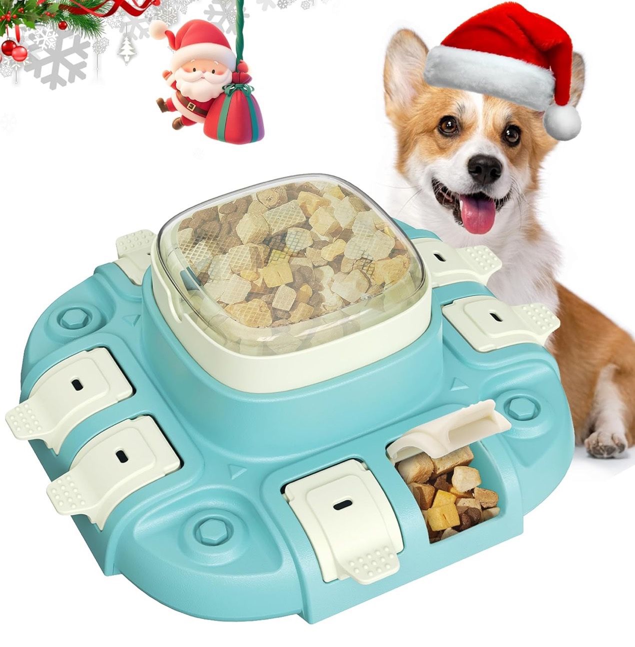 Dog Puzzle Toy - Puzzle Toys for Dogs 2 Levels, Dog Treat Puzzles Toys for IQ Training & Brain Stimulation, Dog Slow Feeder as Gifts for Puppies, Cats