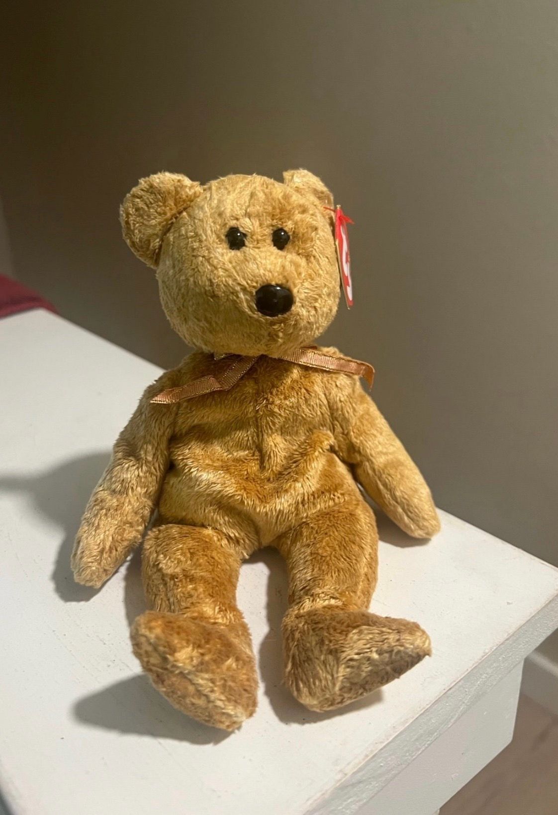 Vintage 2000 TY Beanie Baby Cashew Bear With Tag