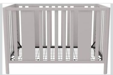 Little Seeds Crawford Curved Post 3-in-1 Crib Sharkey Gray Baby