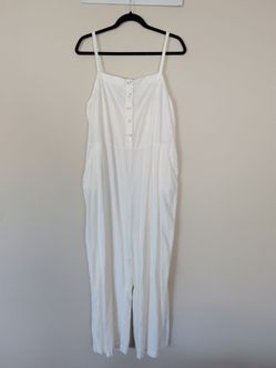 White Spaghetti Strap Jumpsuit