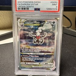 Darkrai Vstar Crown Zenith PSA 9 Pokemon Slab