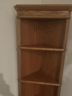 Oak Corner Shelves